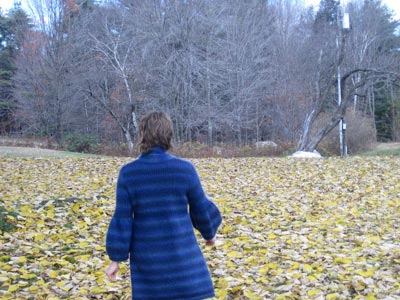 Image of woman walking away